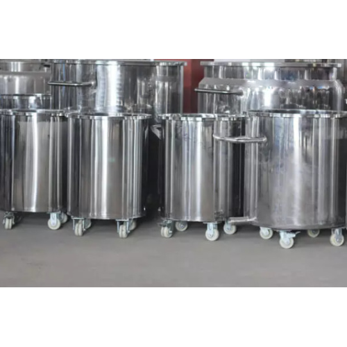 SS304 Stainless Steel Tank stainless steel storage tank with universal wheel Factory